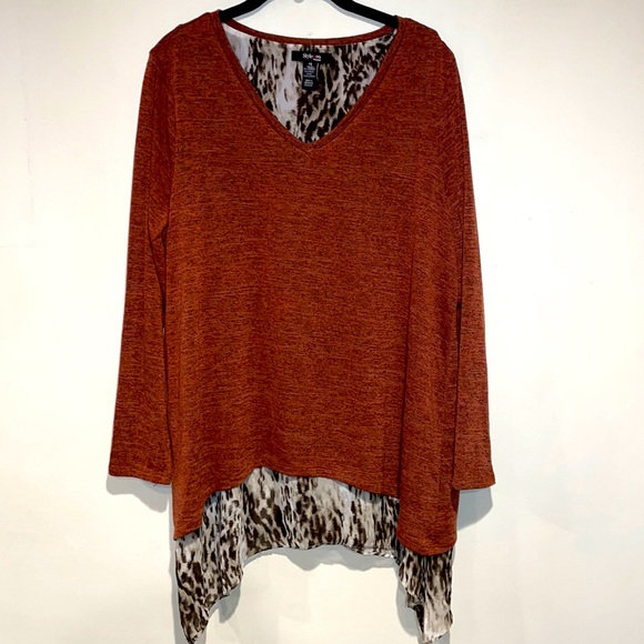 Style & Co Heather Pumpkin Tunic Size 1X NWOT - Picture 1 of 6